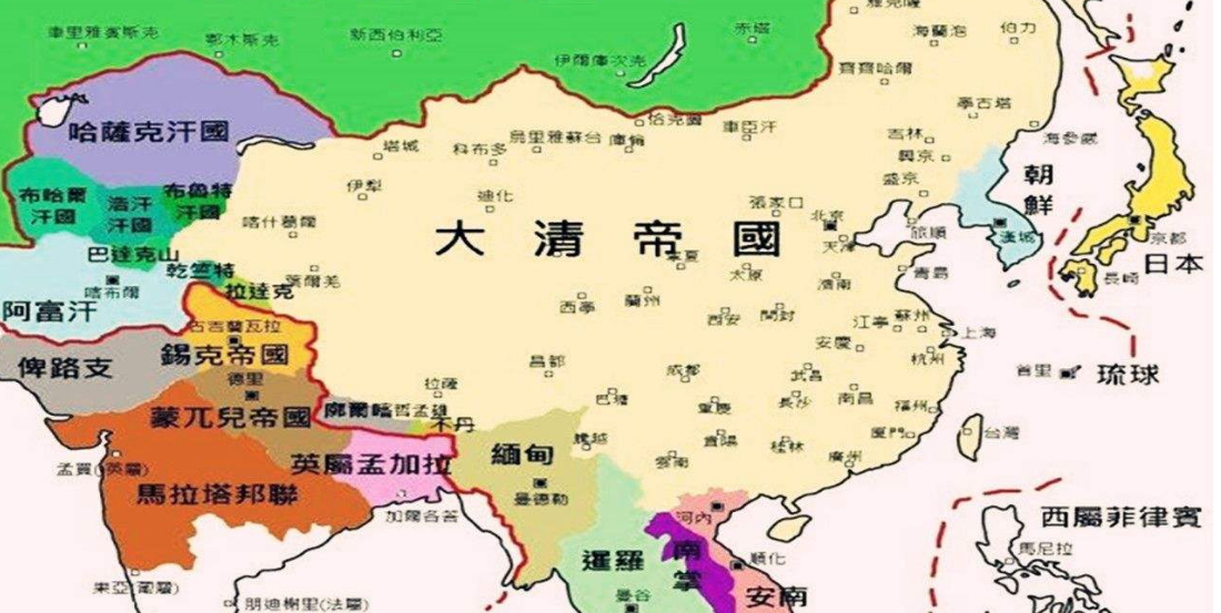 中国清朝地图