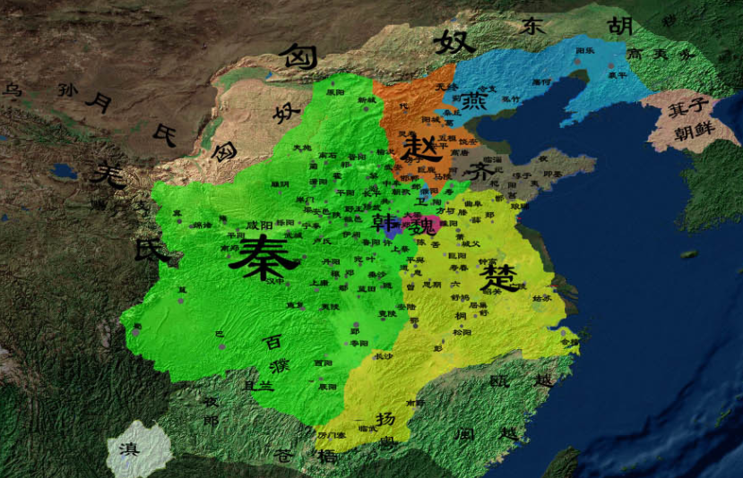 战国七雄地图高清：秦国是那一年攻破邯郸城的？