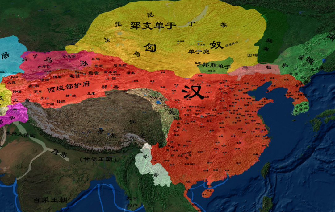 汉宣帝刘询下一位皇帝是谁？公元前49年西汉地图